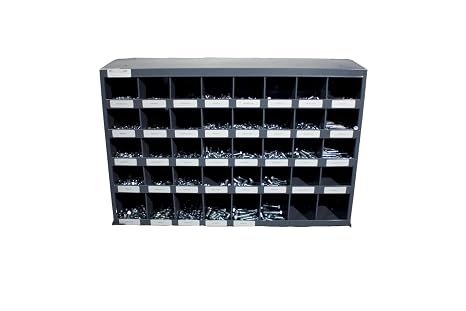 2510 Piece Stainless Steel Bolt Nut and Washer Assortment Hex Head Cap Screws Flat and Lock Washers Hex Nuts with 40 Hole Bin