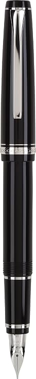 PILOT Namiki Falcon Collection Fountain Pen, Black Barrel with Rhodium Accents, Soft Fine Nib (60741)