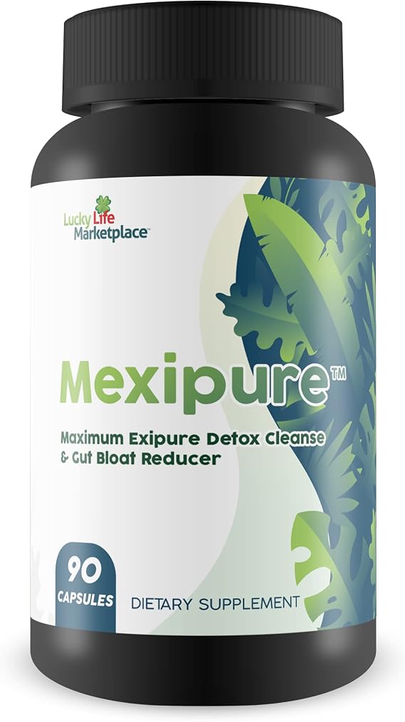 Mexipure - Maximum Exipure Detox Cleanse & Gut Bloat Reducer - Promote Healthy Digestion, Detoxification, Cleansing - Psyllium, Turmeric, Apple Cider Vinegar - Additional Immune Support Benefits