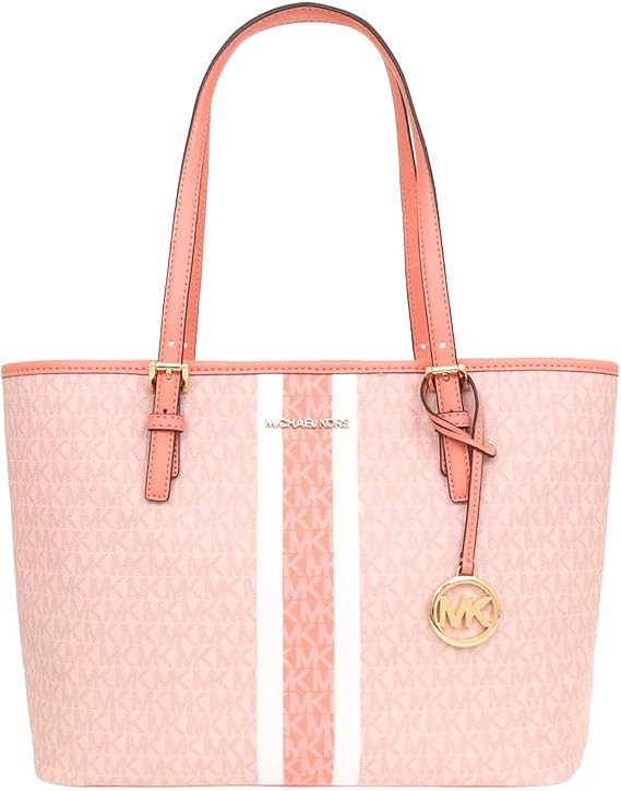 Michael Kors Tote Bag 35S2GTVT2V Jet Set Travel Signature Center Stripe Medium Carry All Tote Women's Outlet Product Brand Parallel import goods