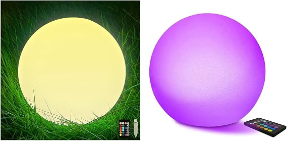 LED Ball Light & Solar Globe Light (12-Inch)