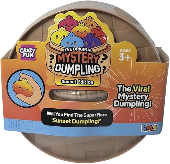 Crazy Fun Mystery Dumpling Squishy Toy 5 inch Diameter (Sunset Mystery)