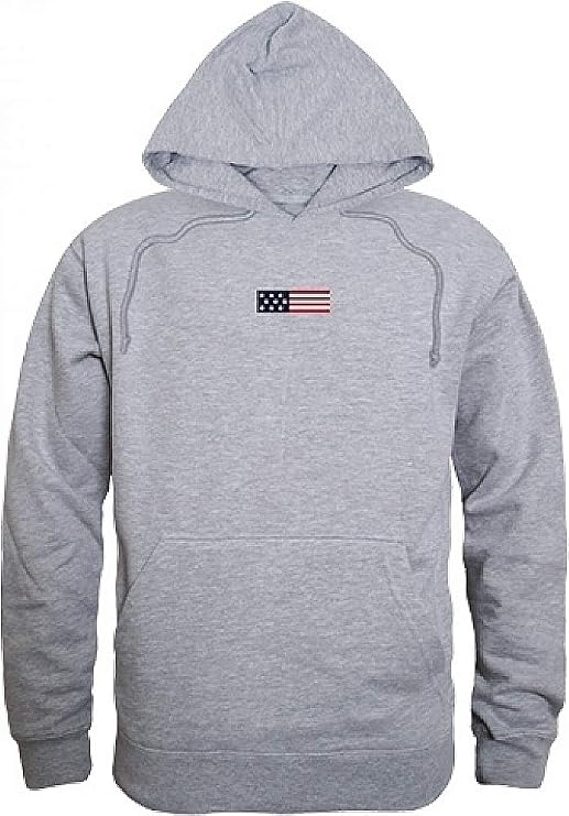 Rapid Dominance RapDom US Flag 1 Graphic Mens Pullover Hoodie [Heather Grey - M]