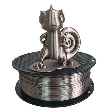 CC3D Silk Dark Rose Gold PLA Filament 1.75mm 3D Printer Filament 1KG 2.2LBS Spool 3D Printing Materialc Silky Shiny Rose Gold (Dark) Metallic PLA Coffee Brown Chocolate