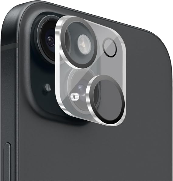 BUFF LABS iPhone 15/15 Plus Kamera Lens Koruyucu, BLLK, Şeffaf