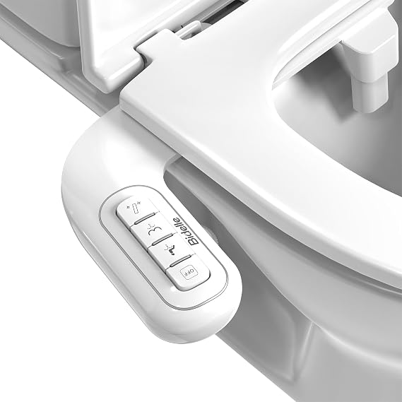 Non-Electric Bidet Attachment, Self-Clean Dual Nozzles, Adjustable Pressure