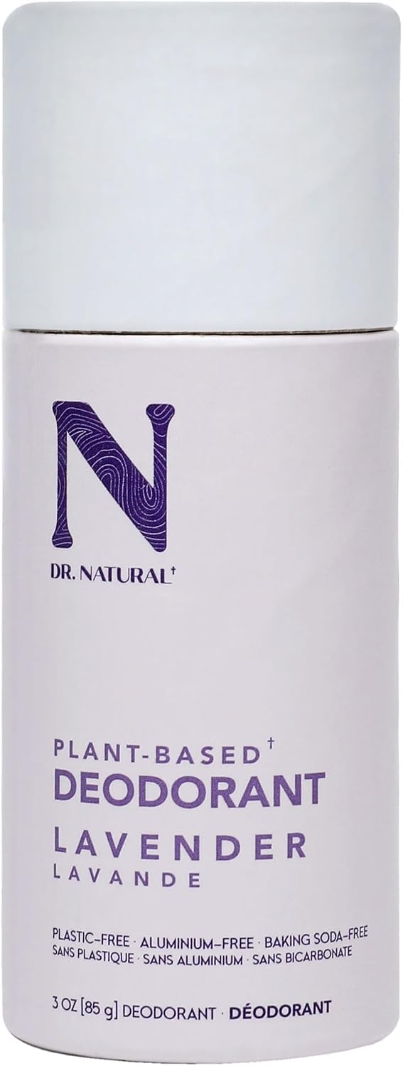Dr. Natural Deodorant Stick - Baking Soda and Aluminum Free Deodorant - Natural Deodorant for Sensitive Skin - Lasting Freshness - Lavender - 64 g
