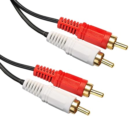 2RCA to 2RCA Cable,Male to Male Wire,RCA Audio Cable Phono Plugs(1.5m) | 1 Pcs Audio Video Connection Cable, RCA Composite Stereo Audio Cable Cord for TV, Mobile Phones, MP3, HiFi