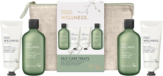 Baylis & Harding Wellness Self Care Treats Wash Bag Gift Set (Pack of 1) - Vegan Friendly