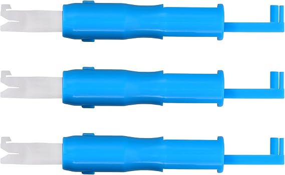 Hicarer 3 Pcs Sewing Machine Needle Threader Automatic Needle Inserter Tool