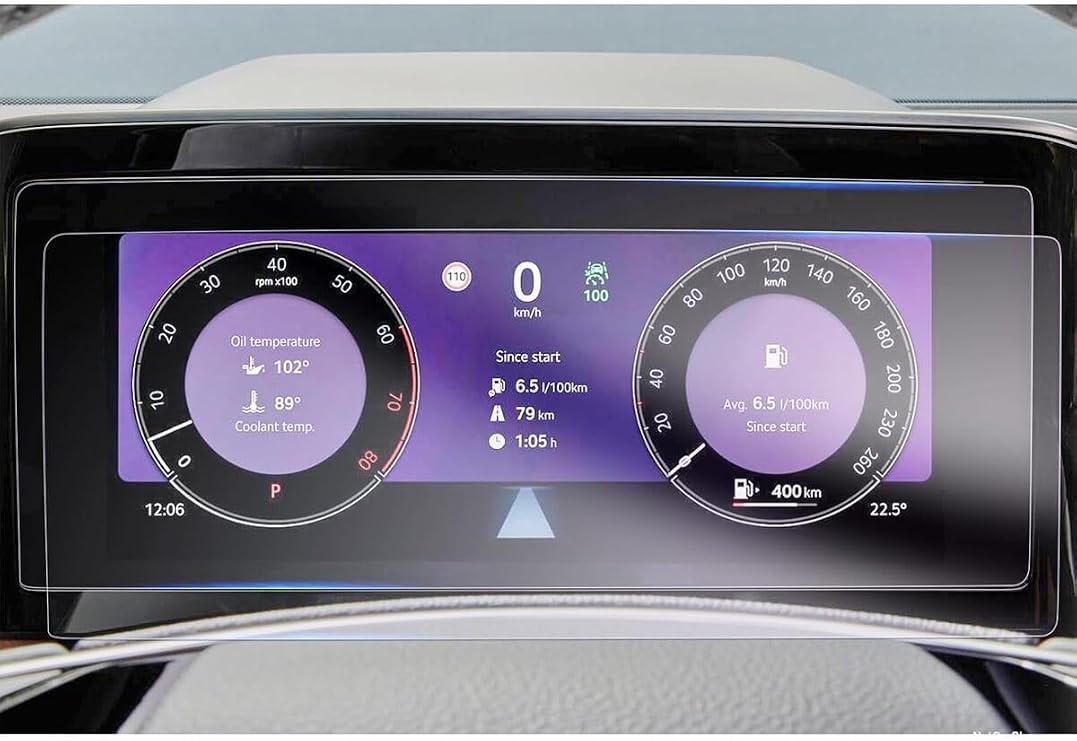 Skoda ile uyumlu Kodiaq 2024 2025 Model 10.25 inç Direksiyon Arkası Gösterge 9H Nano Ekran Koruyucu