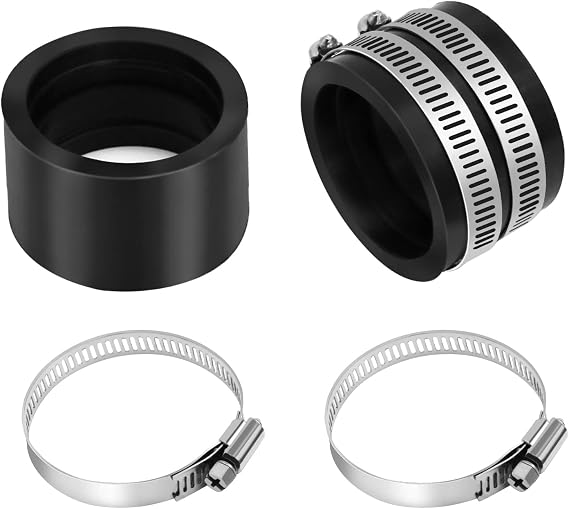 2PCS Motorcycle Carburetor Intake Manifold Interface Inlet Pipe Intake Manifold Rubber Carb Manifold Spare Part for Dirt Bike ATV Go Kart Motorcross (Black 40mm)