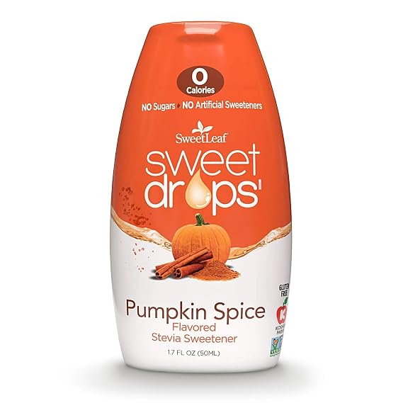SweetLeaf Stevia Drops Liquid Sweetener, Pumpkin - 1.7 Fl Oz, Pack of 1
