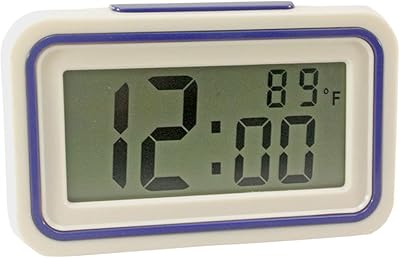 MAGNIFYING AIDS Talking Digital Clock and Temperature - Compact Rectangular White Clock - 5.12 x 3.2 x 1.4 inches