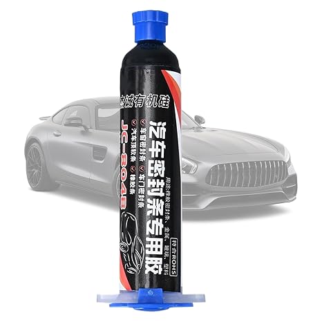 Automotive Sealant Glue, Black Silicone Sealant Waterproof, Weather Strip Adhesive, 55g Glue Body Repair Sealants Window Windshield Trunk Hood Sealing Insulation Bonding for Automotive