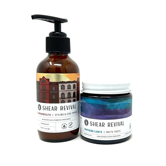 Shear Revival Commonwealth Styling & Curl Primer & Northern Lights Matte Paste Pomade