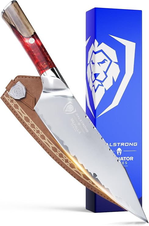 Dalstrong 8" Chef Knife - Red Resin Handle Edition