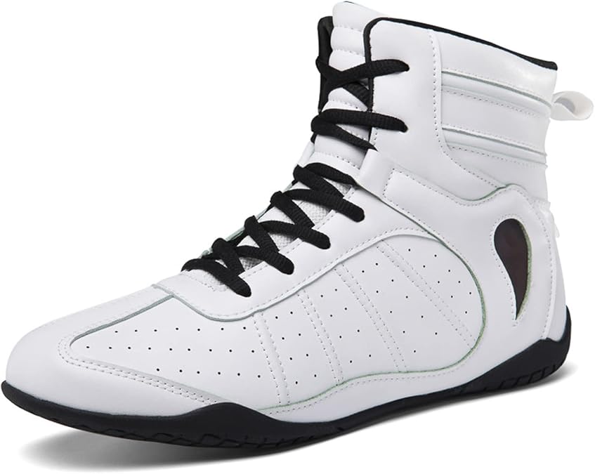 Wrestling Shoes for Men Lightweight Breathable Training Shoe Leather Boxing Shoes for Adults