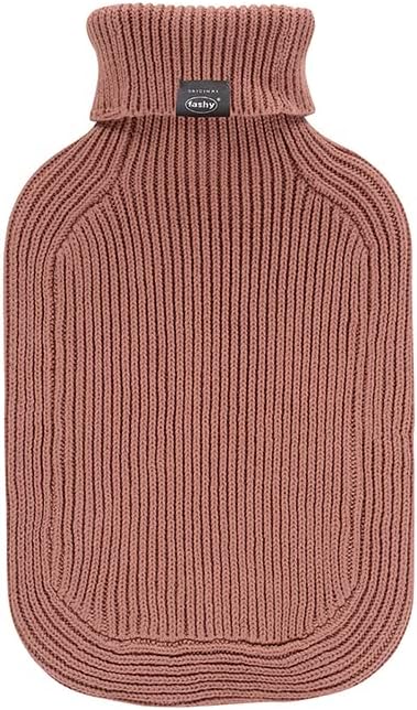 Fashy Hot Water Bottle with Turtleneck Knitted Cover Lilac 2 L