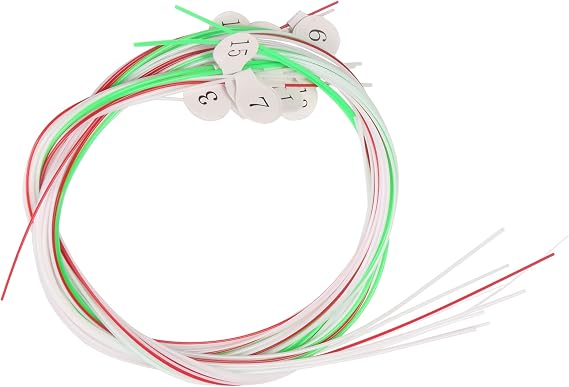 Lovermusic Multicolor 16 Strings Set Lyre Harp Strings for Piano Accessories (Nylon 16 Strings)