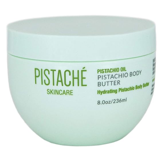 Pistache Skincare Pistachio Oil Whipped Body Butter Cream | Rich Moisturizer for Dry Skin with Vitamin E & Antioxidant Protection | The Boyfriend Body Butter, 8 oz