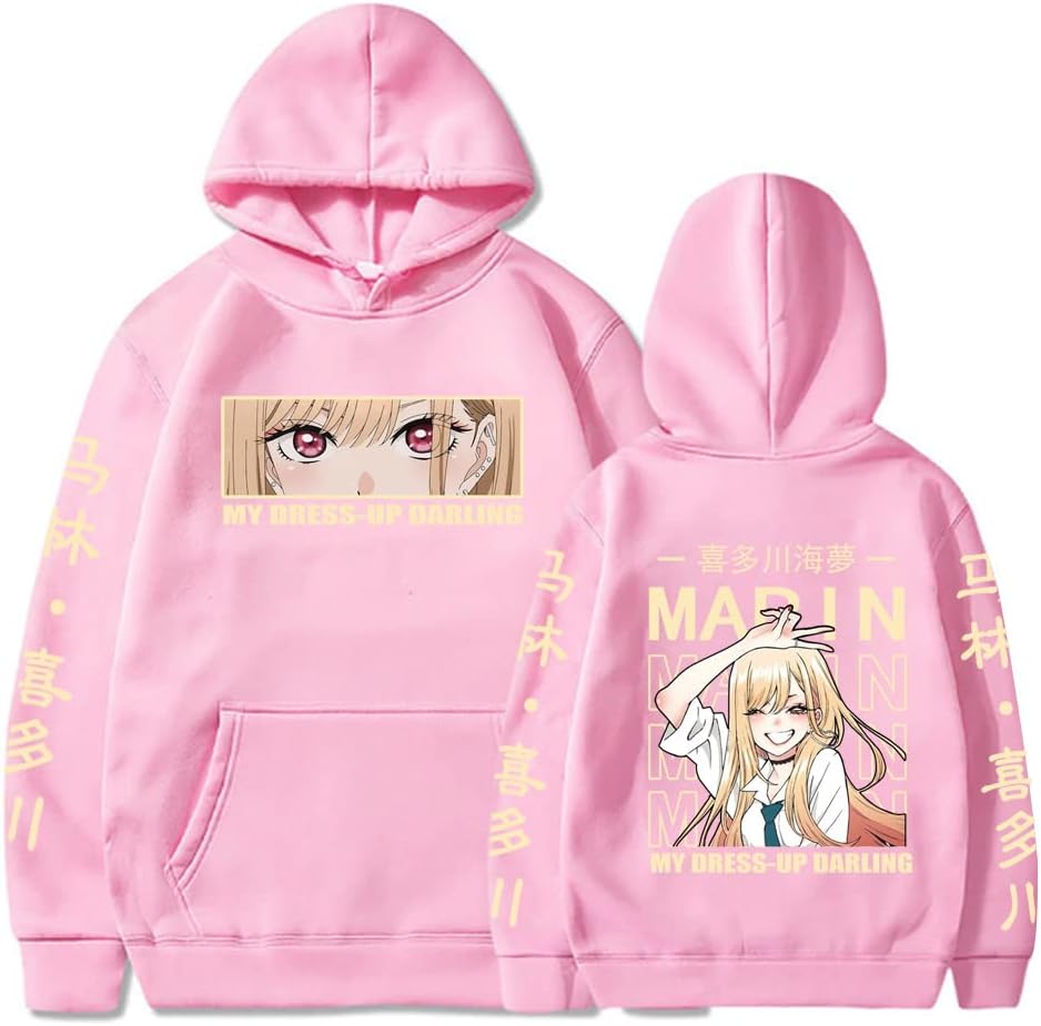 Anime My Dress-Up Darling Hoodie Marin Kitagawa Printed Hip Hop Streetwear Sweatshirts