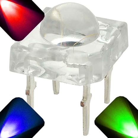 5mm RGB Piranha LED - Common Cathode - Full Color 4-Pin (Pack of 20)