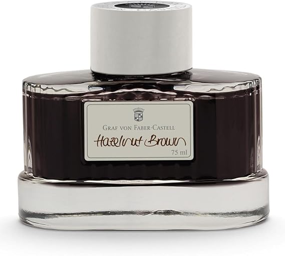 Graf von Faber-Castell Fountain Pen Ink, 75ml, Hazelnut Brown (FC141002)