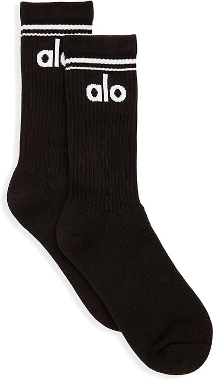 Unisex Throwback Sock - Black/White