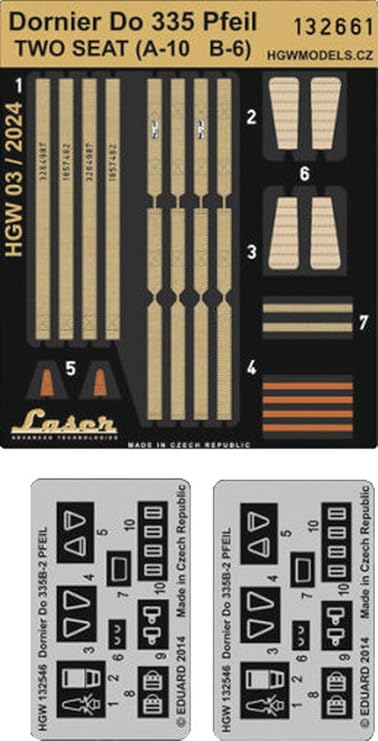 HGW Models 1/32 Dornier Do335A-10/B-6 Pefile Fabric Seat Belt (for HK Models) Plastic Model Parts HGW132661