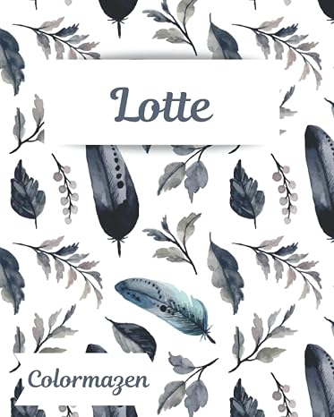 Lotte: Personalised Blue Feathers Notebook (Medium)