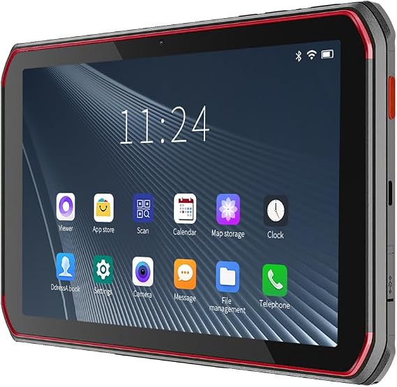 8-inch Rugged Tablet Scanner, Android 13 Enterprise Tablet with Integrated Honeywell N6703 1D & 2D Bar Code Scanner Engine, WiFi & 4G LTE, for Warehouse Inventory Tracking