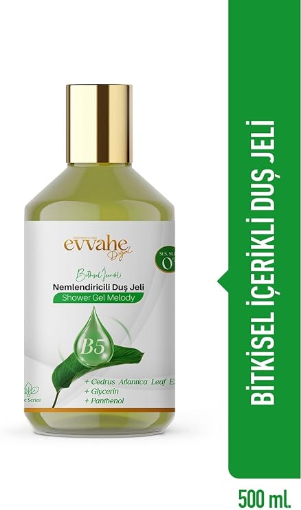 EVVAHE DOĞAL Vücut Nemlendirici Duş Jeli, Bitki Özlü, 500ml