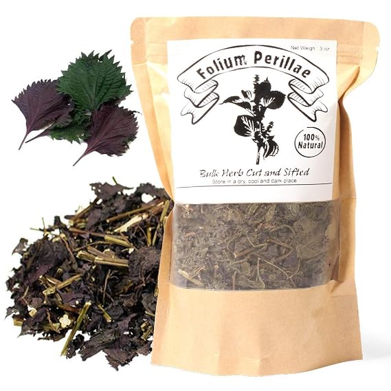 EidolonGreen [China Medicinal Herb] Perilla Frutescens (Perillae Folium/Zisuye//) Dried Loose leaves (3 Ounce (Pack of 1))