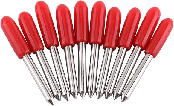 POCREATION Cemented Carbide Blade Set 10-Piece for Film Cutting, 45-Degree Angle Tungsten Carbide Blades