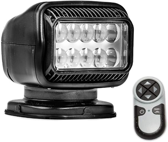 Golight | GT Series Model 20514GT LED Spotlight, Permanent Mount, Wireless Hand-Held Remote, Black