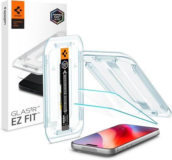 Spigen EZ Fit [2P] Screen Protector for iPhone 18 Pro/ 17 Pro/ 17/16 Pro