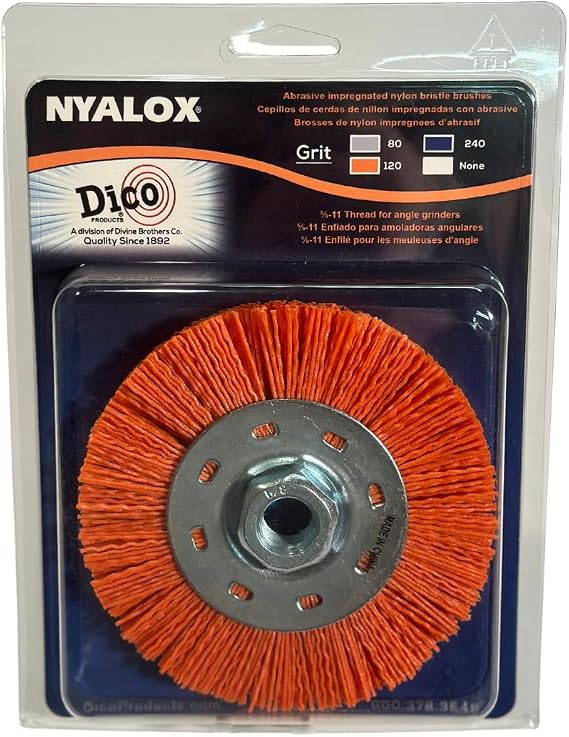 Dico 7200077 Nyalox Wheel Brush, 4.5", Orange