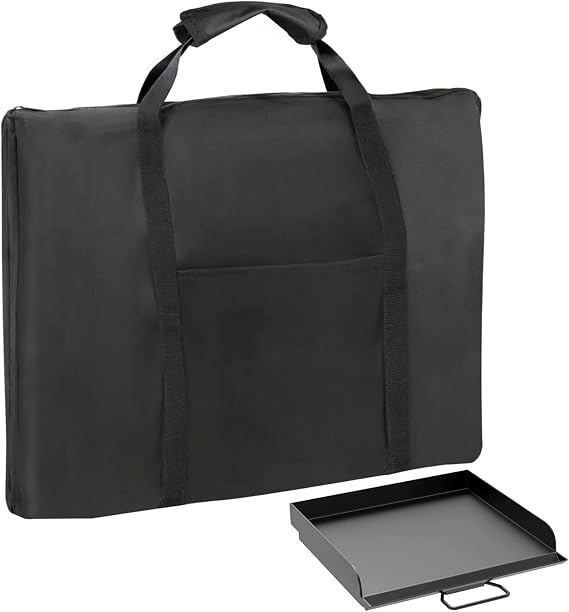 Waterproof Griddle Carry Bag fit for Camp Chef SG30,SG14,FG20,MSG20 | 7-shaped zipper provides full opening. Soft handle wrap eases carrying. Reinforced stitching on stress points.