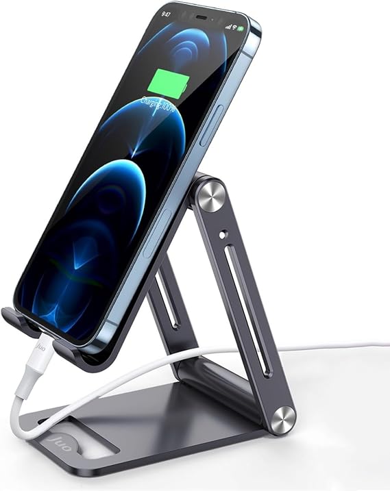 Juo Alüminyum Katlanabilir Metal Masaüstü Telefon Tutucu Standı Uzay Grisi