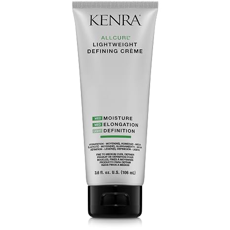 Kenra AllCurl Lightweight Defining Creme |Lightweight Curl Definer |Enhances Shine & Manageability |72 Hour Frizz & Humidity Resistance|72 Hour Moisture Retention|Wavy, Curly, Coily Hair | 3.6 fl. oz