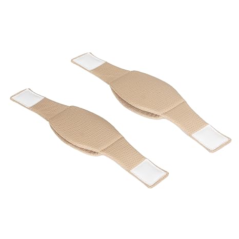 Add-on Secure Strap Prevent 3D Heel Protector from Shifting or Falling Off,Relieve Pressure Ulcer Pain-Sold as 2 Count-Khaki(NOT INCLUTE 3D Heel Protector)