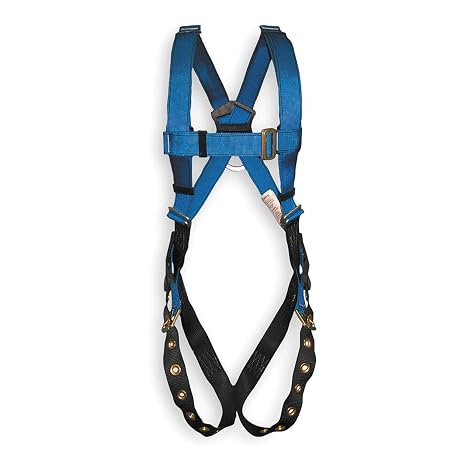 Full Body Harness, Universal, 320lb, Blk/Bl