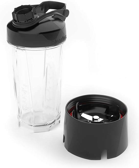 Blendtec GO (30 oz) Bottle, Reusable Single Serve Blender Cup, Includes Travel Lid, BPA-Free Jar, Clear | Reusable Single Serve Blender Cup, BPA-Free Jar, Compatible with Blendtec GO Blender, Single Serve Blender Cup