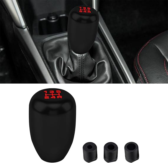 Car Gear Shift Knobs, Manual Transmission Shift Knob, 5 Speed Car Stick Shift Knob with Adapter, Aluminum Alloy Shift Lever Knob, Universal Automatic Car Accessories for Manual Car