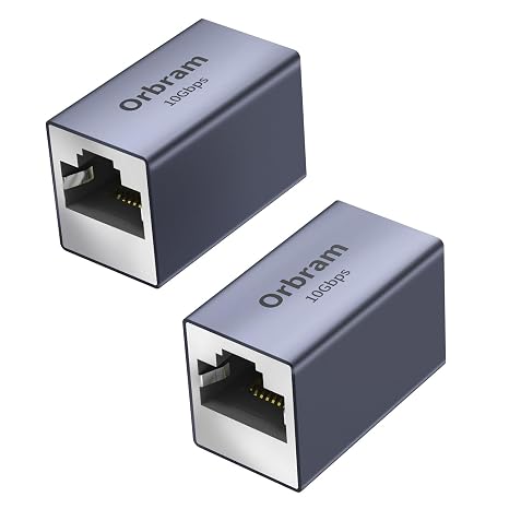 Cat 8 Ethernet Cable 10FT Nylon Braided Bundle with Ethernet Extender Coupler 2pack 10Gbps