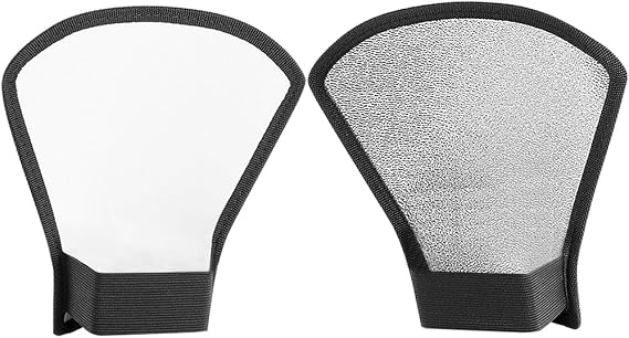 Neewer Flash Diffuser Silver/White Reflector for Nikon Speedlite SB-600,SB-800,SB-900,Canon Speedlite 380EX 430EX 550EX 580EX Vivita Flash Sunpack Sony Pentax Olympus Yongnuo Neewer Godox Flash