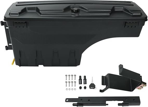 Truck Bed Tool Box Side Tool Box Compatible with 2019 2020 2021 Chevy/GMC Silverado/Sierra 1500 Driver Left Side, Wheel Well Tool Box Lockable Storage
