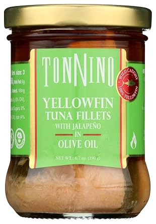 Tonnino Tuna Fillets - Jalapeno Olive Oil - Case of 6-6.7 Oz. - SET OF 2