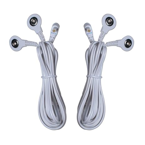 Discount TENS - 2.35mm Plug Lead Wires - 2 Snap Connectors - Pack of 2 | Molded strain-relief sleeves, durable flexible insulated cable resists kinking and breakage, connects 2 electrodes per wire